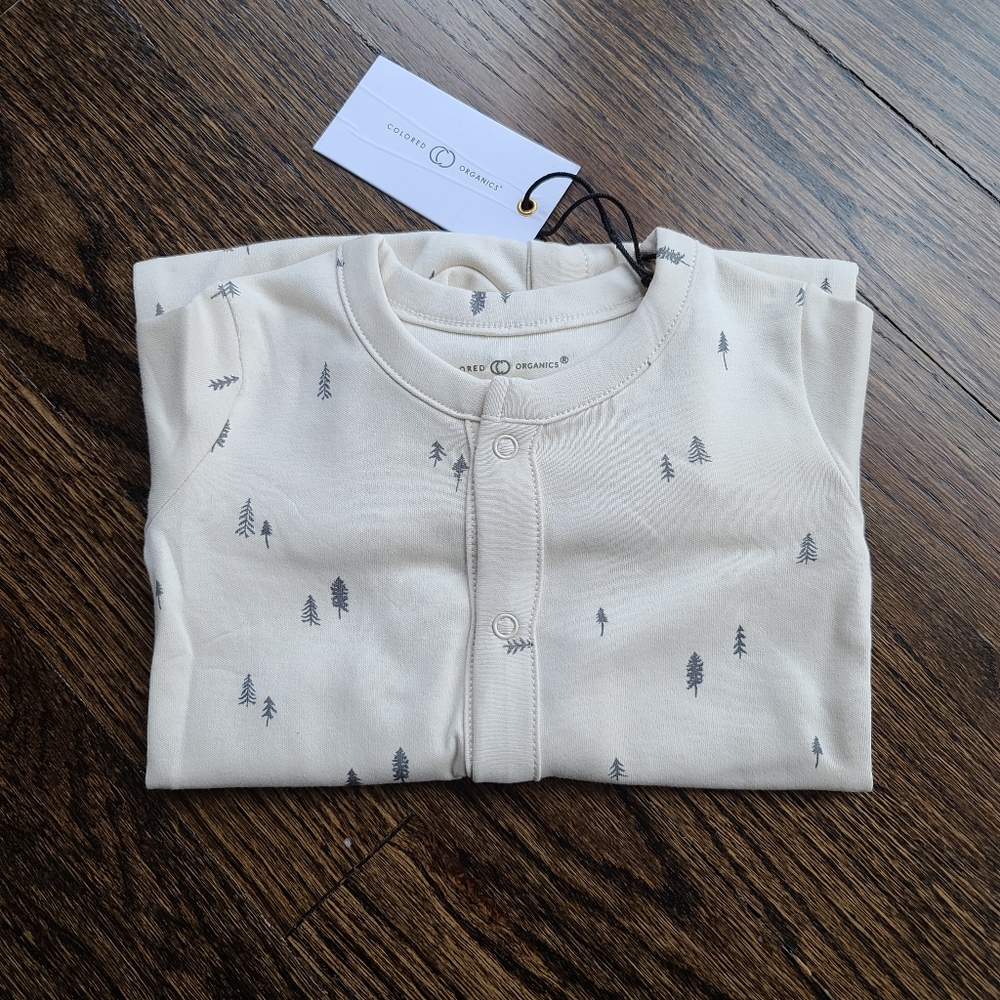 New Organic Cotton Footed Sleeper | Spruce